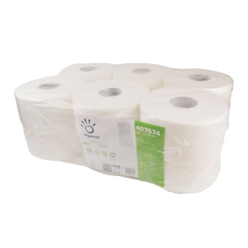 Jumbo over toalettpapír, 2 rétegű, 19,5 cm átmérőjű, fehér, 12 db