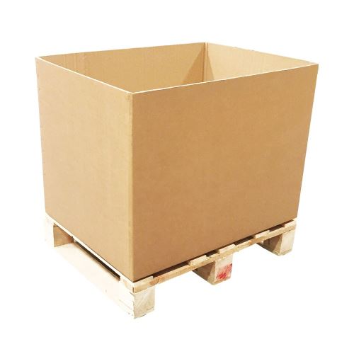 Kartondoboz raklapon történő szállításhoz, 5 rétegű, hossza 1200 mm, szélessége 800 mm, magassága 800 mm
