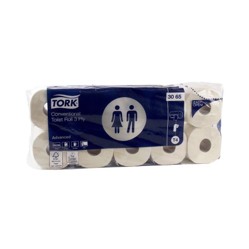 Toalettpapír Tork premium, 3 rétegű, fehér, 10 db
